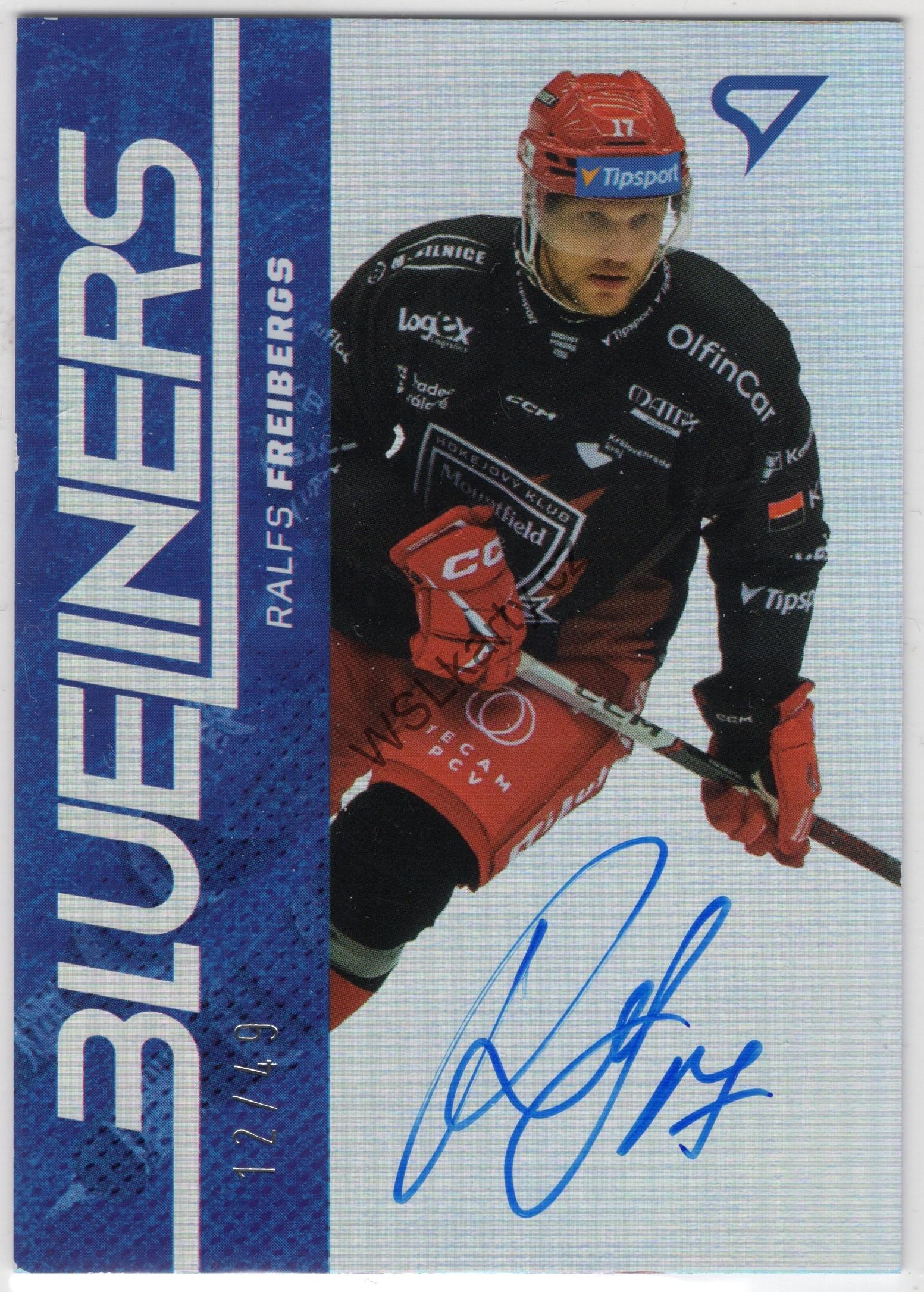 Ralfs FREIBERGS - SportZoo 24-25 BLUELINERS #BLS-RF AUTO (MHK)