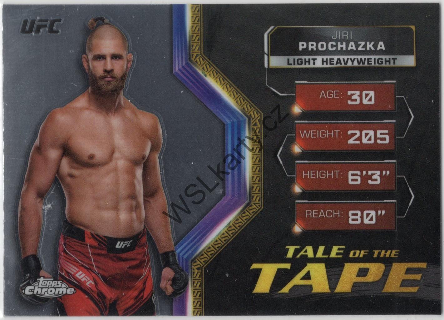 Jiří PROCHÁZKA - Topps Chrome 2024 TALE OF THE TAPE #TFT-20