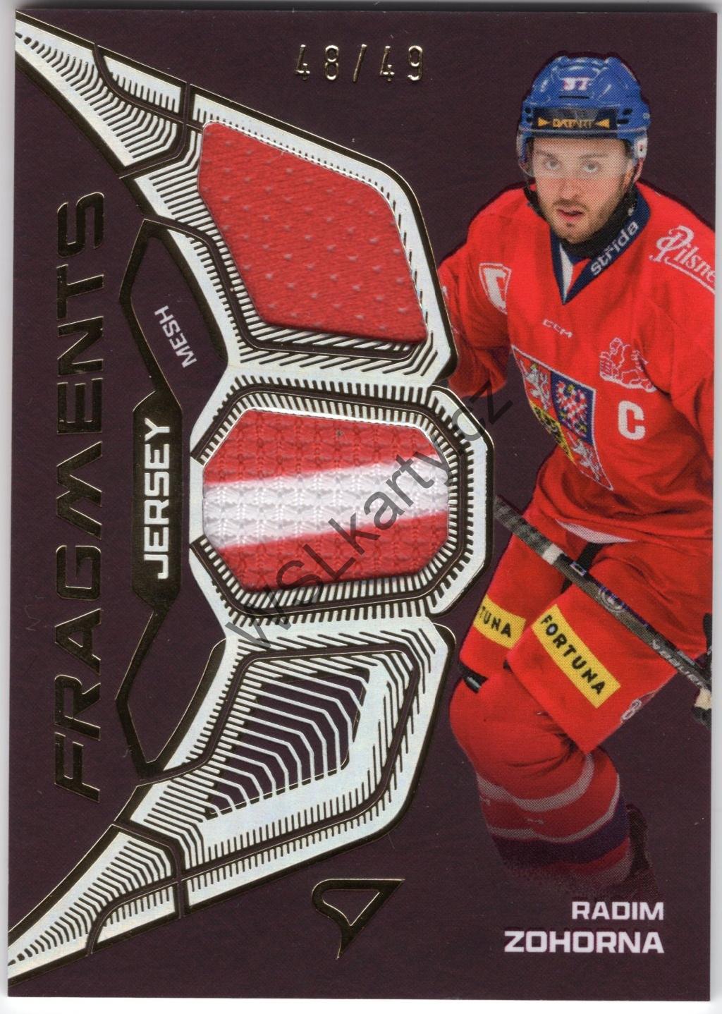 Radim ZOHORNA - Hokejové Česko 2025 JERSEY FRAGMENTS - Level 2 #JF-RZ (CZE)