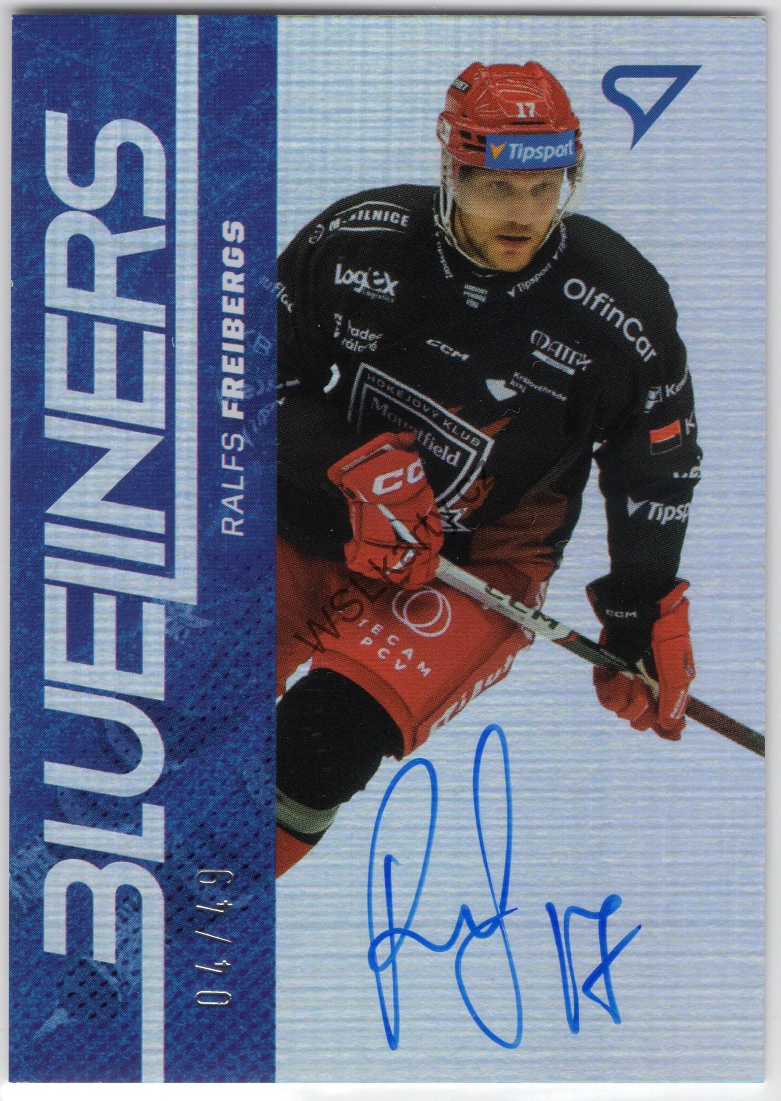 Ralfs FREIBERGS - SportZoo 24-25 BLUELINERS #BLS-RF AUTO (MHK)