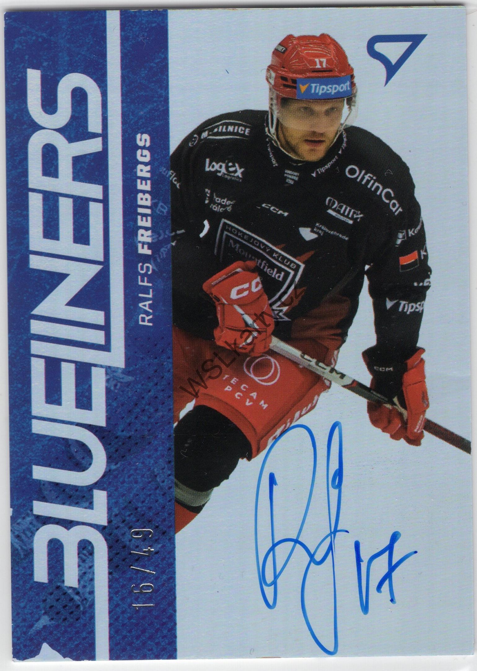 Ralfs FREIBERGS - SportZoo 24-25 BLUELINERS #BLS-RF AUTO (MHK)