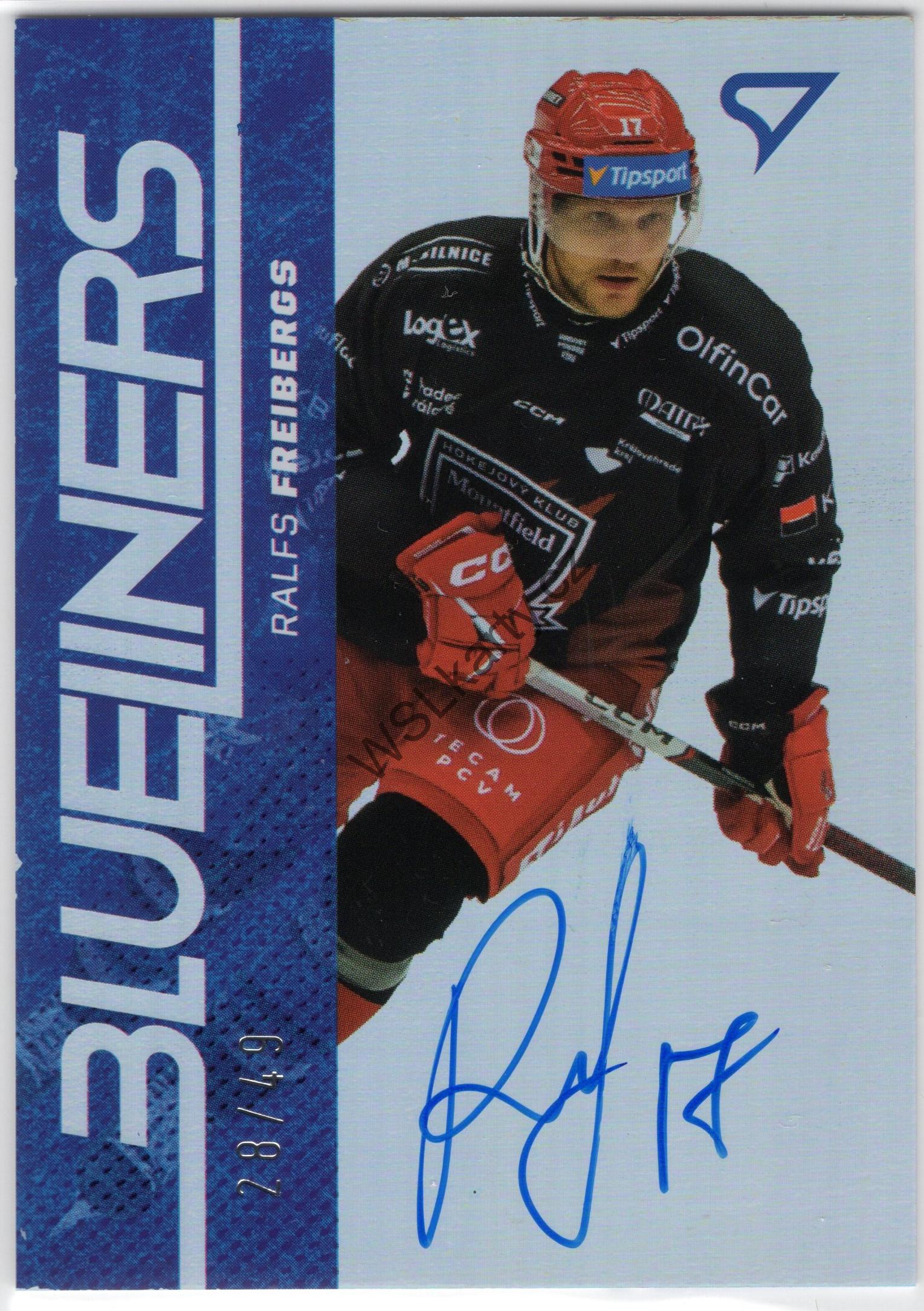 Ralfs FREIBERGS - SportZoo 24-25 BLUELINERS #BLS-RF AUTO (MHK)
