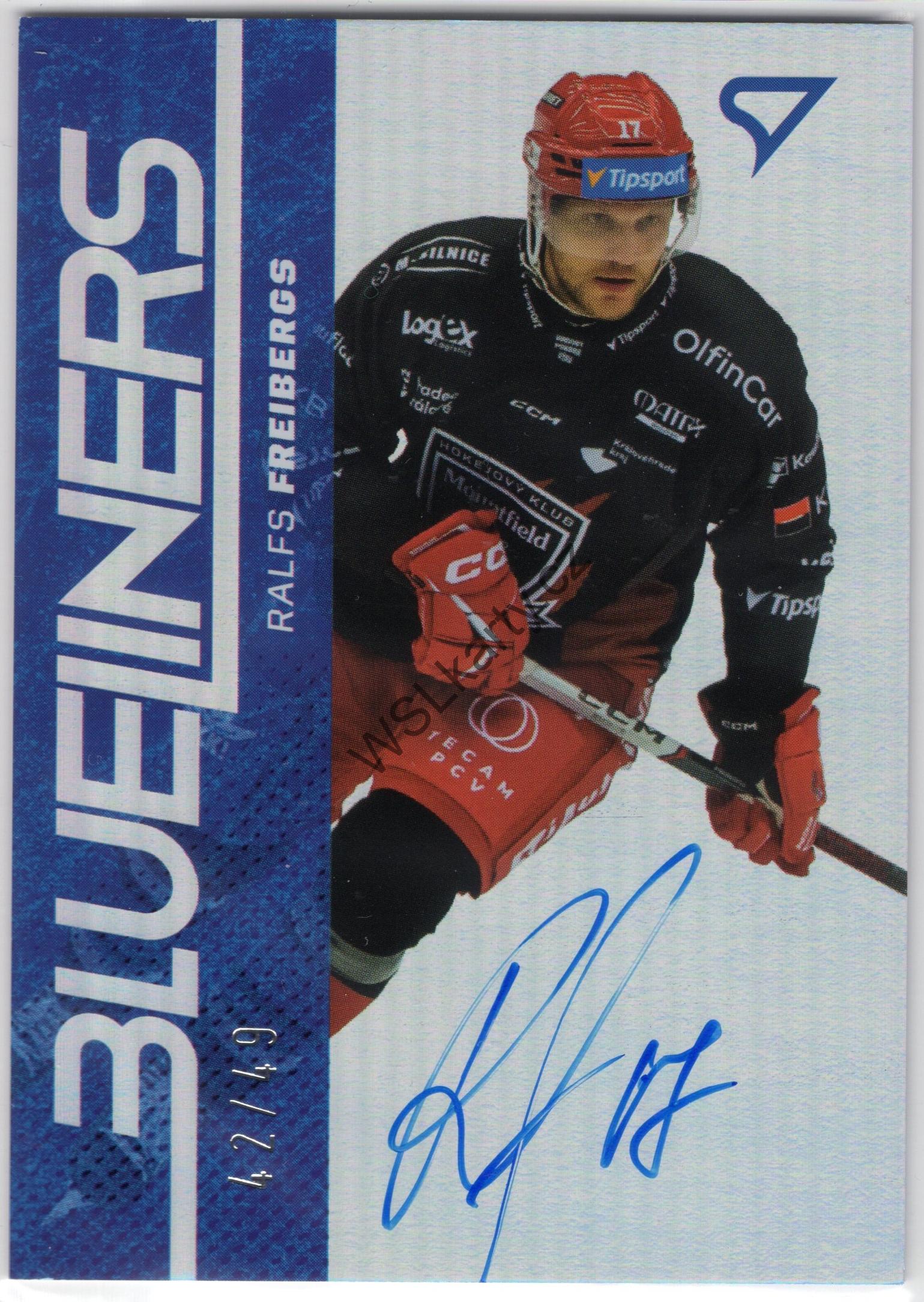 Ralfs FREIBERGS - SportZoo 24-25 BLUELINERS #BLS-RF AUTO (MHK)