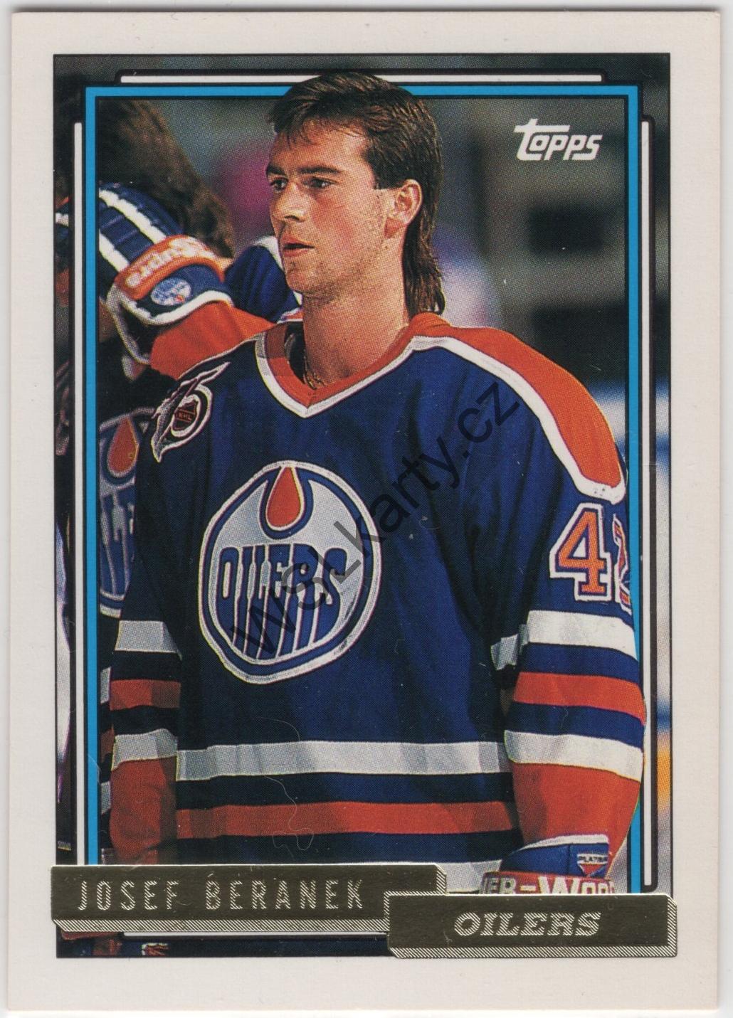 Josef BERÁNEK - Topps 92-93 #177 GOLD (EDM)